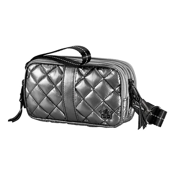 Oliver Thomas Handbags - oliver thomas 24 + 7 triple threat crossbody metallic silver
